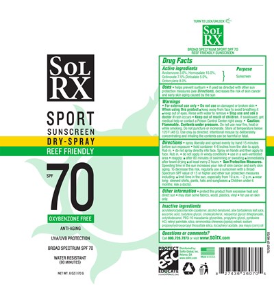 Solrx Spf 70 (Sleeve Sol Rx Spf 70 Sport Spray (2020))